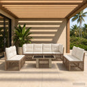 vidaXL Garden Sofa Set 9 pcs Black poly rattan