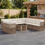 vidaXL Garden Sofa Set 12 pcs Black poly rattan