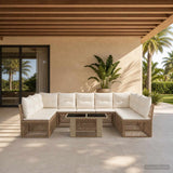vidaXL Garden Sofa Set 10 pcs Black poly rattan