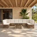 vidaXL Tuinbank Set 11 st Zwart poly rattan