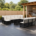 vidaXL Garden Sofa Set 11 pcs Black poly rattan
