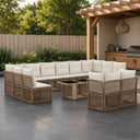 vidaXL Garden Lounge Set 13 pcs Black poly rattan