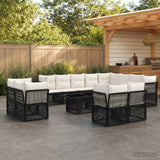 vidaXL Tuinbank Set 13 pcs poly rattan