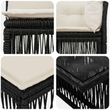 vidaXL Tuinbank Set 13 pcs poly rattan