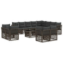 vidaXL Tuinbank Set 13 pcs poly rattan