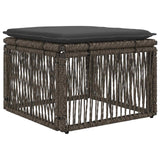 vidaXL Tuinbank Set 6 st Zwart en Crème Wit poly rattan