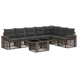 vidaXL Tuinbank Set 8 st Zwart en Crème Wit poly rattan
