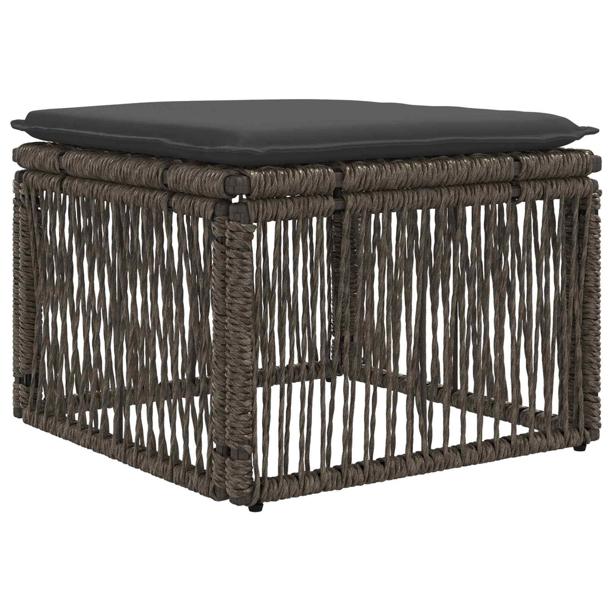 vidaXL Tuinbank Set 10 st Zwart en Crème Wit poly rattan