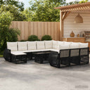 vidaXL Garden Sofa Set 13 pcs Black and Cream White poly rattan