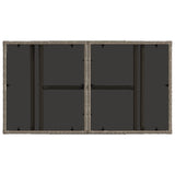 vidaXL Tuinbank Set 9 st Zwart en Crème Wit poly rattan
