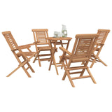 vidaXL 3-Piece Garden Dining Set Brown Solid Teak Wood