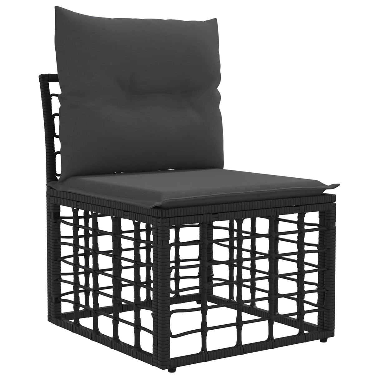 vidaXL Buiten bank set Zwart Polyester