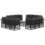 vidaXL Buiten bank set Zwart Polyester