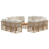 vidaXL Buiten bank set Zwart Polyester