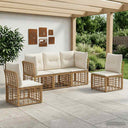 vidaXL Outdoor Lounge Set Black Polyester