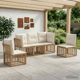 vidaXL Outdoor Lounge Set Black Polyester