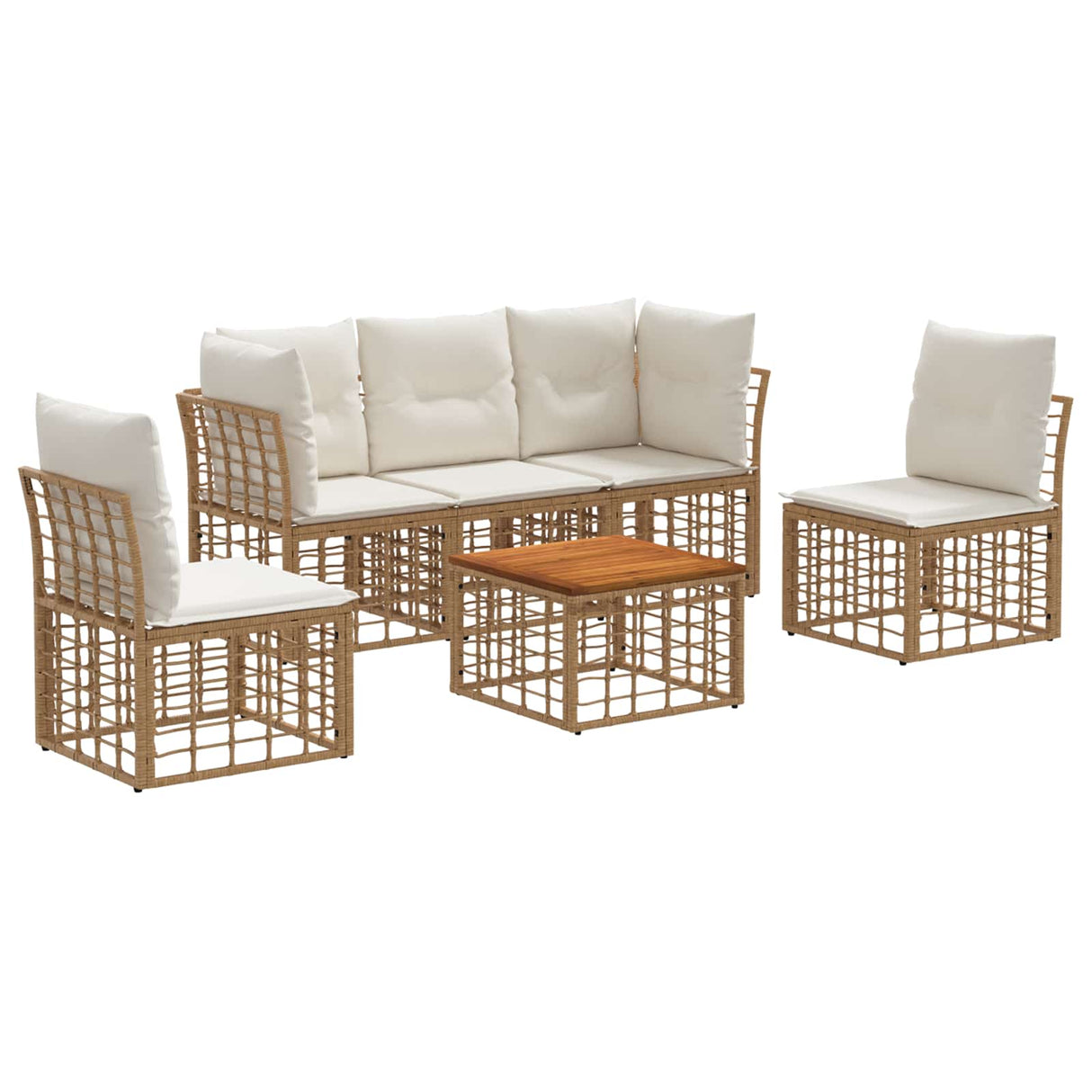 vidaXL Outdoor Lounge Set Black Polyester