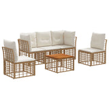 vidaXL Outdoor Lounge Set Black Polyester
