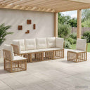 vidaXL Outdoor Sofa Set Black Polyester