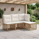 vidaXL Outdoor Sofa Set Black Polyester