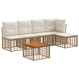 vidaXL Outdoor Sofa Set Black Polyester