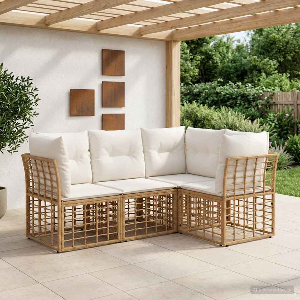 vidaXL Buiten bank set Zwart Polyester