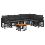 vidaXL Buiten bank set Zwart Polyester