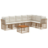 vidaXL Buiten bank set Zwart Polyester