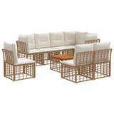 vidaXL Buiten bank set Zwart Polyester