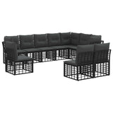 vidaXL Buiten bank set Zwart Polyester