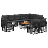 vidaXL Buiten bank set Zwart Polyester