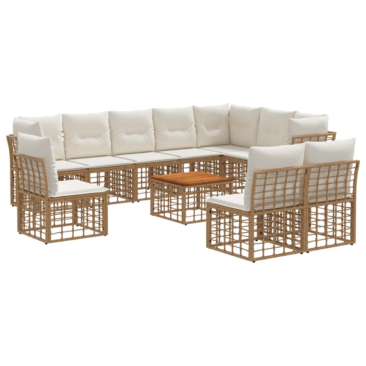 vidaXL Buiten bank set Zwart Polyester