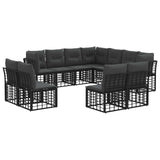 vidaXL Buiten bank set Zwart Polyester