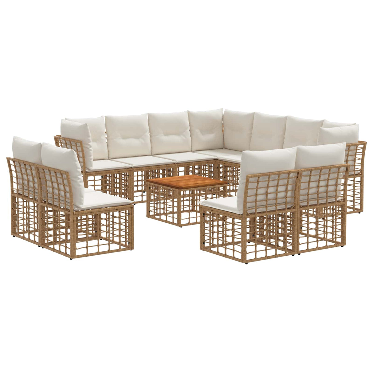 vidaXL Buiten bank set Zwart Polyester