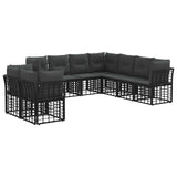 vidaXL Buiten bank set Zwart Polyester
