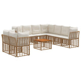 vidaXL Buiten bank set Zwart Polyester
