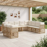 vidaXL Buiten bank set Zwart Polyester