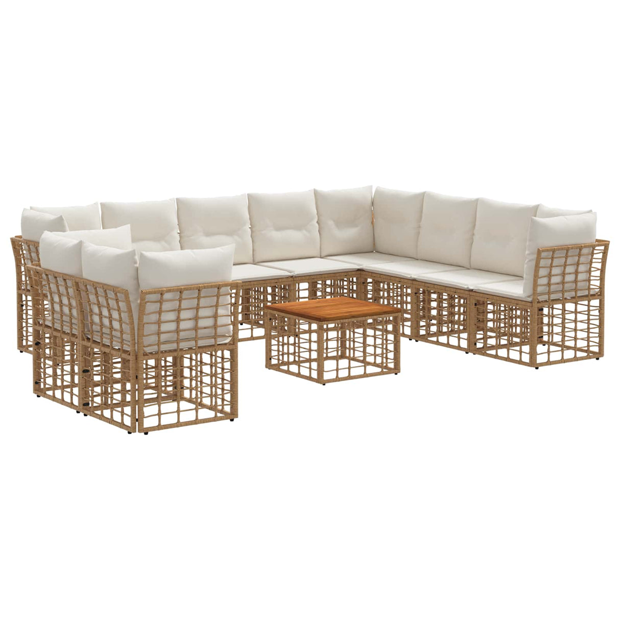 vidaXL Buiten bank set Zwart Polyester