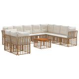 vidaXL Buiten bank set Zwart Polyester