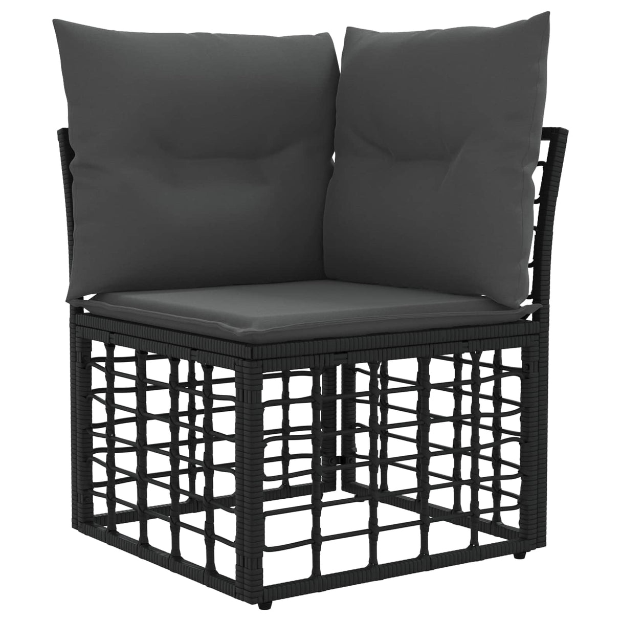 vidaXL Buiten bank set Zwart Polyester