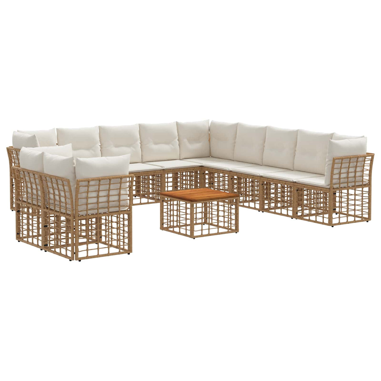 vidaXL Buiten bank set Zwart Polyester