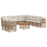 vidaXL Buiten bank set Zwart Polyester