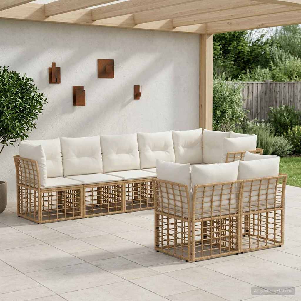 vidaXL Buiten bank set Zwart Polyester