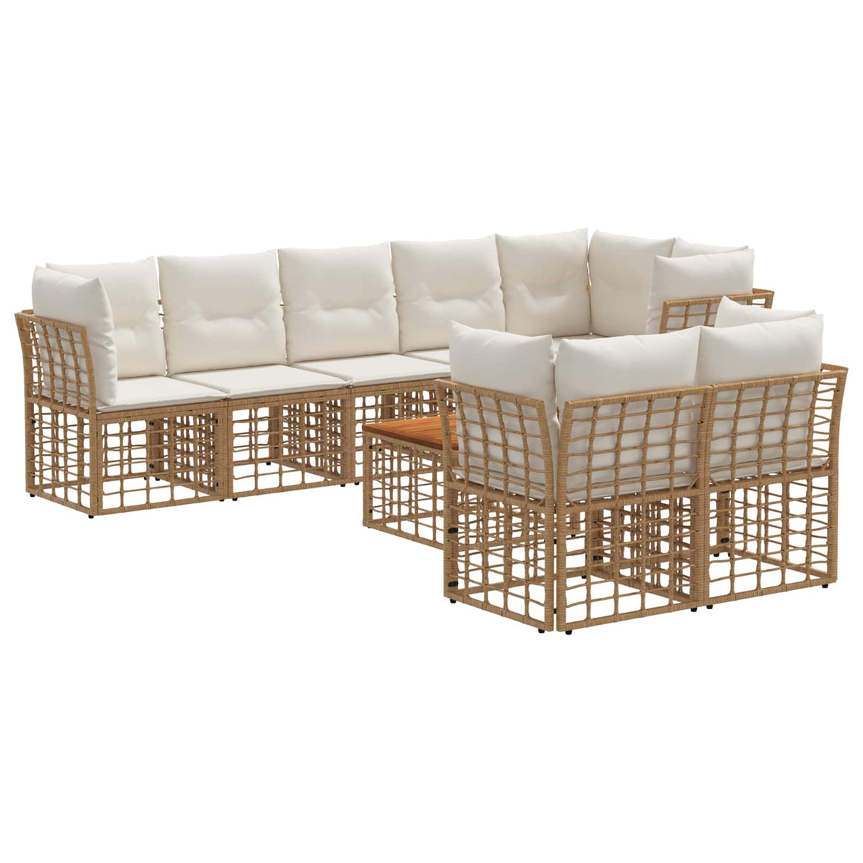 vidaXL Buiten bank set Zwart Polyester