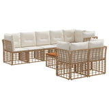vidaXL Buiten bank set Zwart Polyester