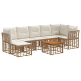 vidaXL Buiten bank set Zwart Polyester