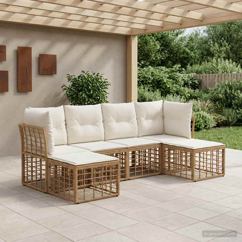 vidaXL Buiten bank set Zwart Polyester
