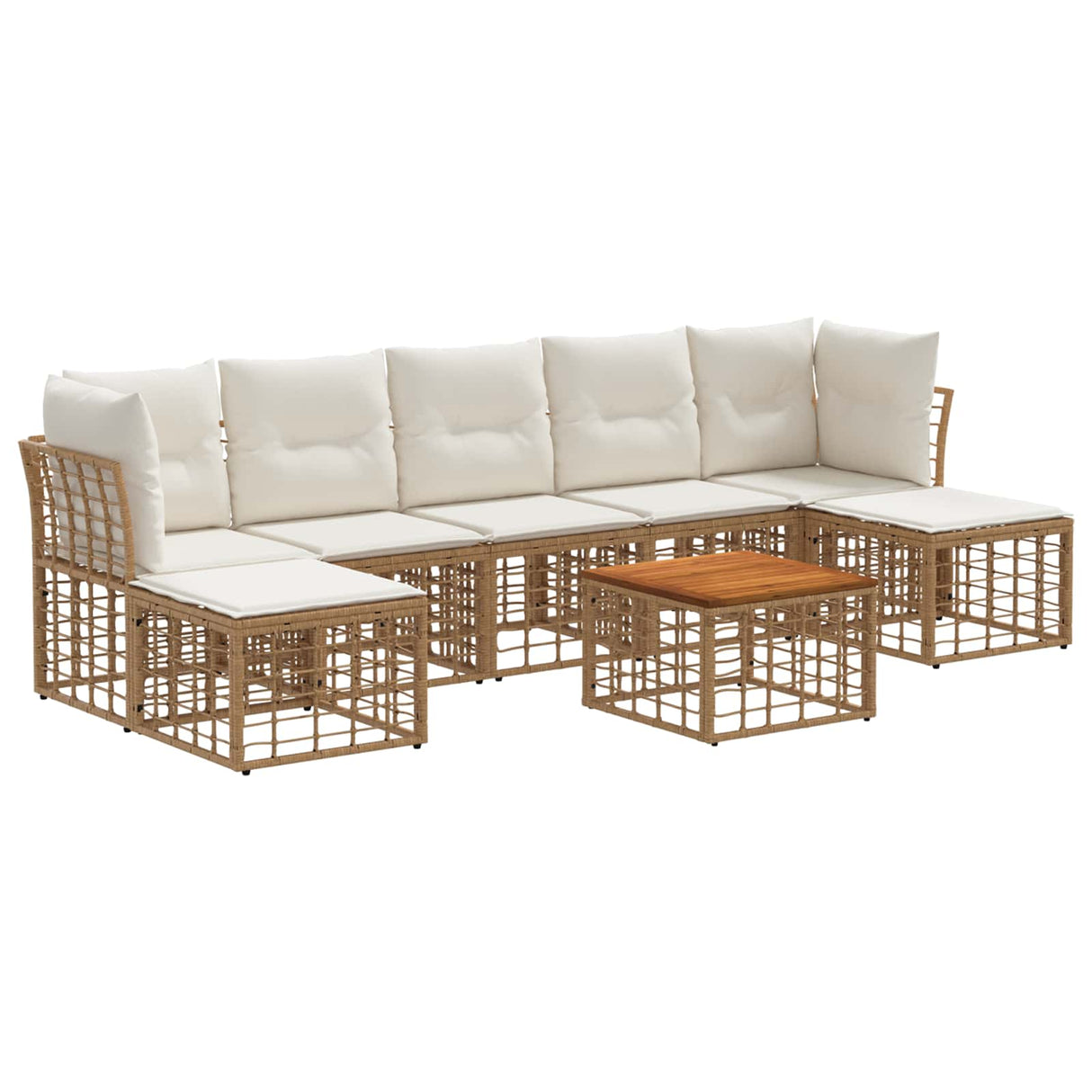 vidaXL Buiten bank set Zwart Polyester