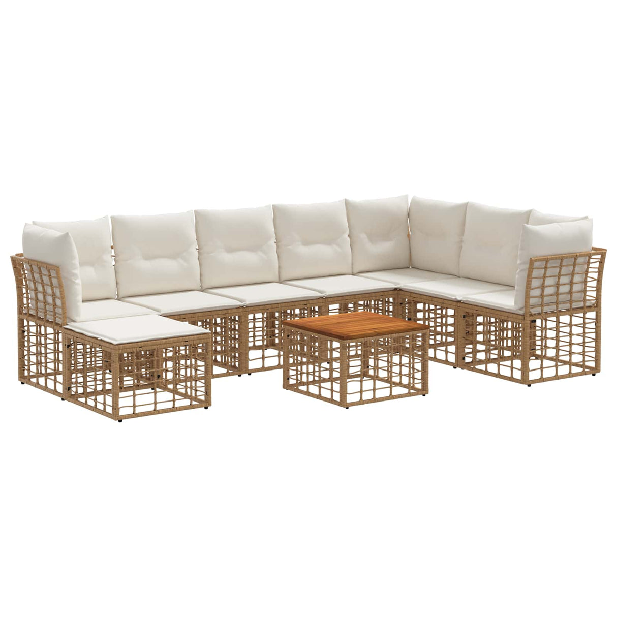 vidaXL Buiten bank set Zwart Polyester