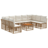 vidaXL Buiten bank set Zwart Polyester